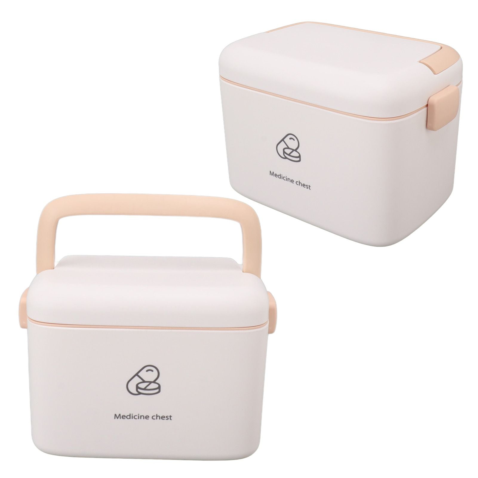 Large Medicine Storage Box Organizer Container Family Emergency Medicine Case with Removable Tray Type B V1294-YM0521-3117230036612