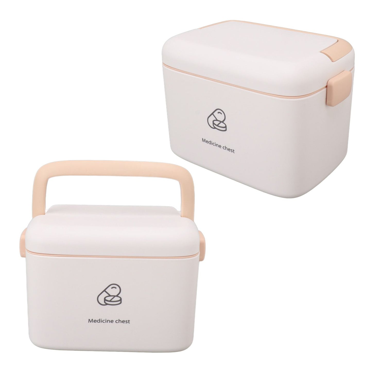 Large Medicine Storage Box Organizer Container Family Emergency Medicine Case with Removable Tray Type B V1294-YM0521-3117230036612