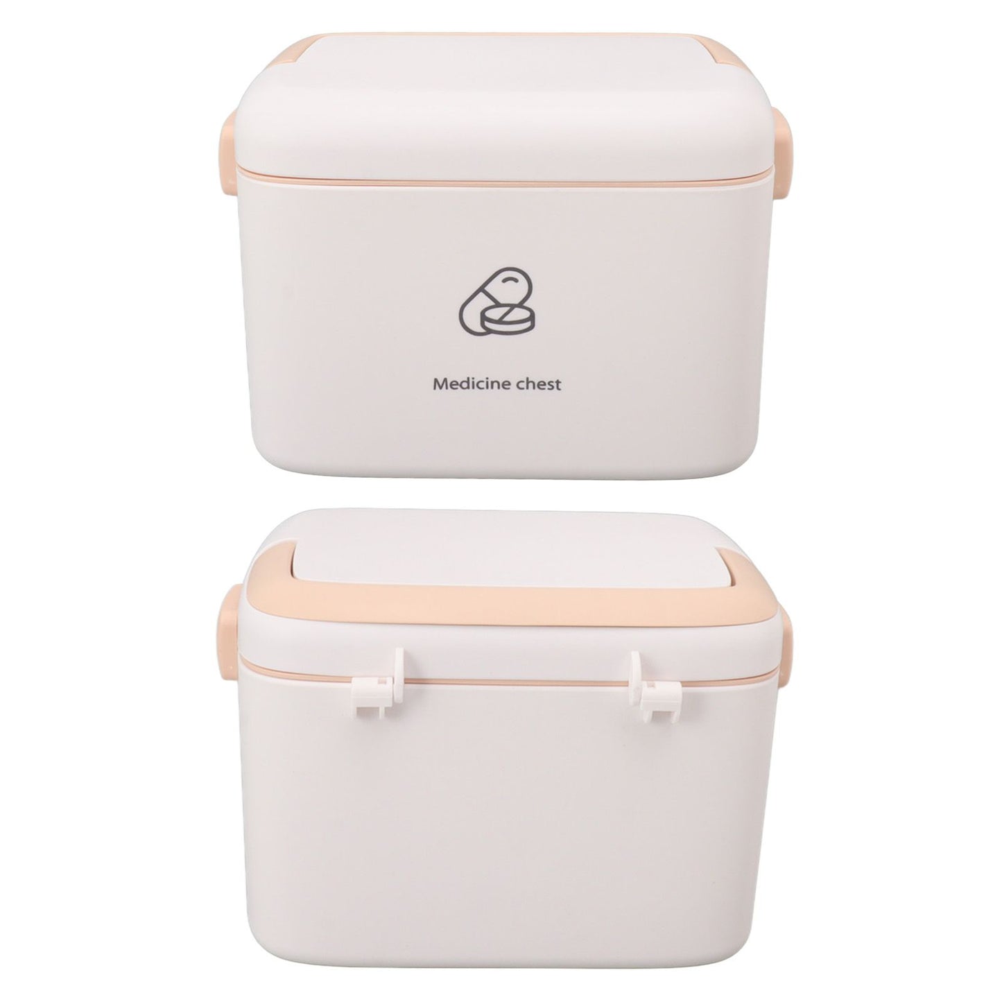 Large Medicine Storage Box Organizer Container Family Emergency Medicine Case with Removable Tray Type B V1294-YM0521-3117230036612