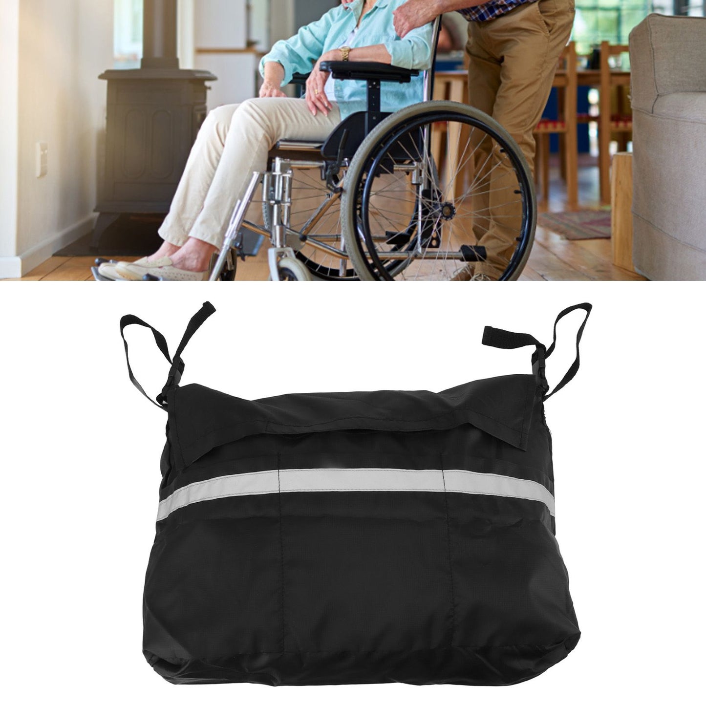 Walker Pouch Bag Polyester Foldable Wheelchair Backpack Carry Bag for Seniors Elderly V1294-YM0521-3117230038111