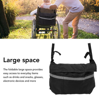 Walker Pouch Bag Polyester Foldable Wheelchair Backpack Carry Bag for Seniors Elderly V1294-YM0521-3117230038111