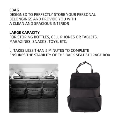 Car Back Seat Organizer Multi Pocket Large Capacity Universal Car Back Seat Storage Bag for Bottle Phone V1294-YM0521-3117230038911
