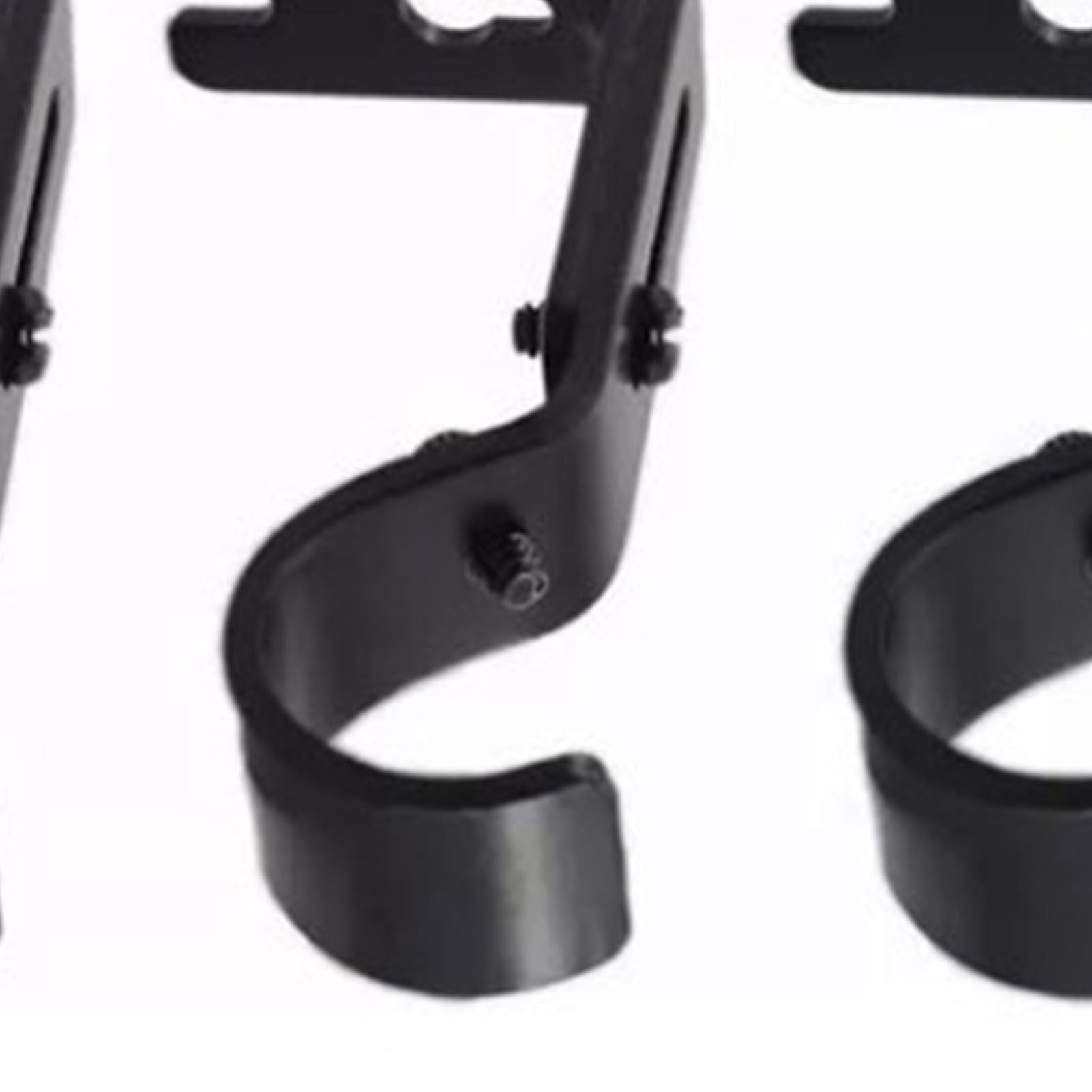 3PCS Adjustable Curtain Rod Brackets Iron Curtain Rod Support Hanger for Wall Black V1294-YM0521-3117230040311
