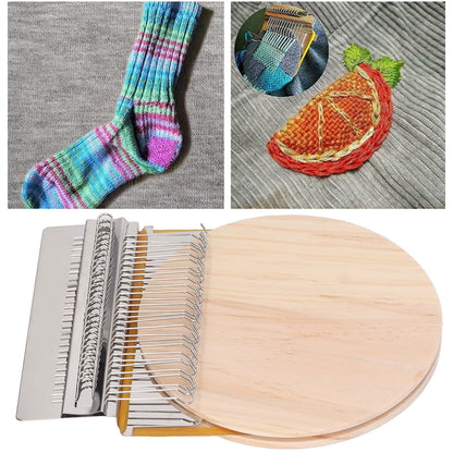 28 Pins Convenient Darning Loom Manual Darning Weaving Loom Tool for Socks Clothes V1294-YM0521-3117230040611