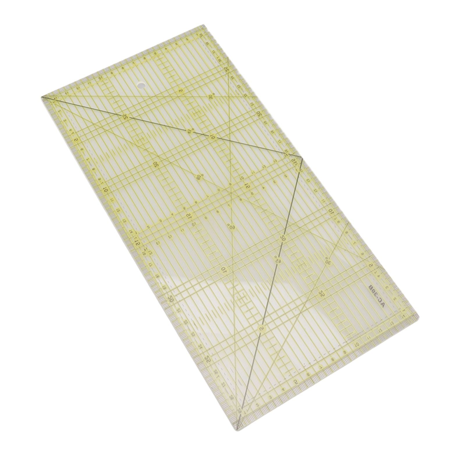 Acrylic Quilt Ruler DIY Precise Scale Transparent Quilting Ruler for Sewing Measuring Patchwork V1294-YM0521-3117230040811