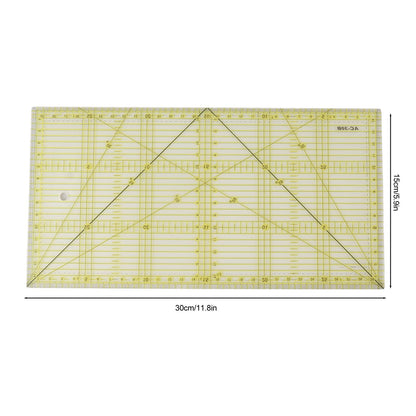 Acrylic Quilt Ruler DIY Precise Scale Transparent Quilting Ruler for Sewing Measuring Patchwork V1294-YM0521-3117230040811