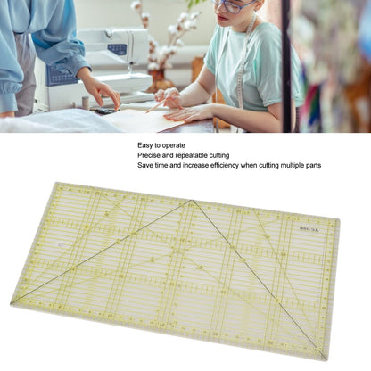 Acrylic Quilt Ruler DIY Precise Scale Transparent Quilting Ruler for Sewing Measuring Patchwork V1294-YM0521-3117230040811