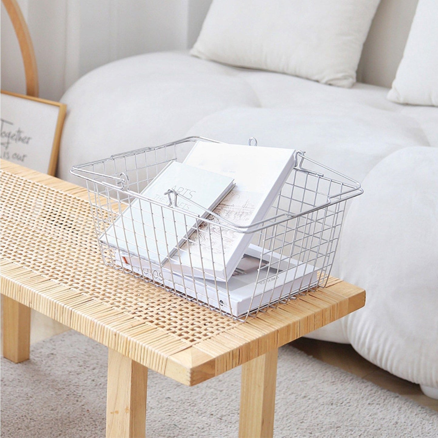 Storage Basket Convenient High Load Bearing Capacity for Bedroom Kitchen Dormitory Supplies Hand Storage V1294-YM0521-3117230041511