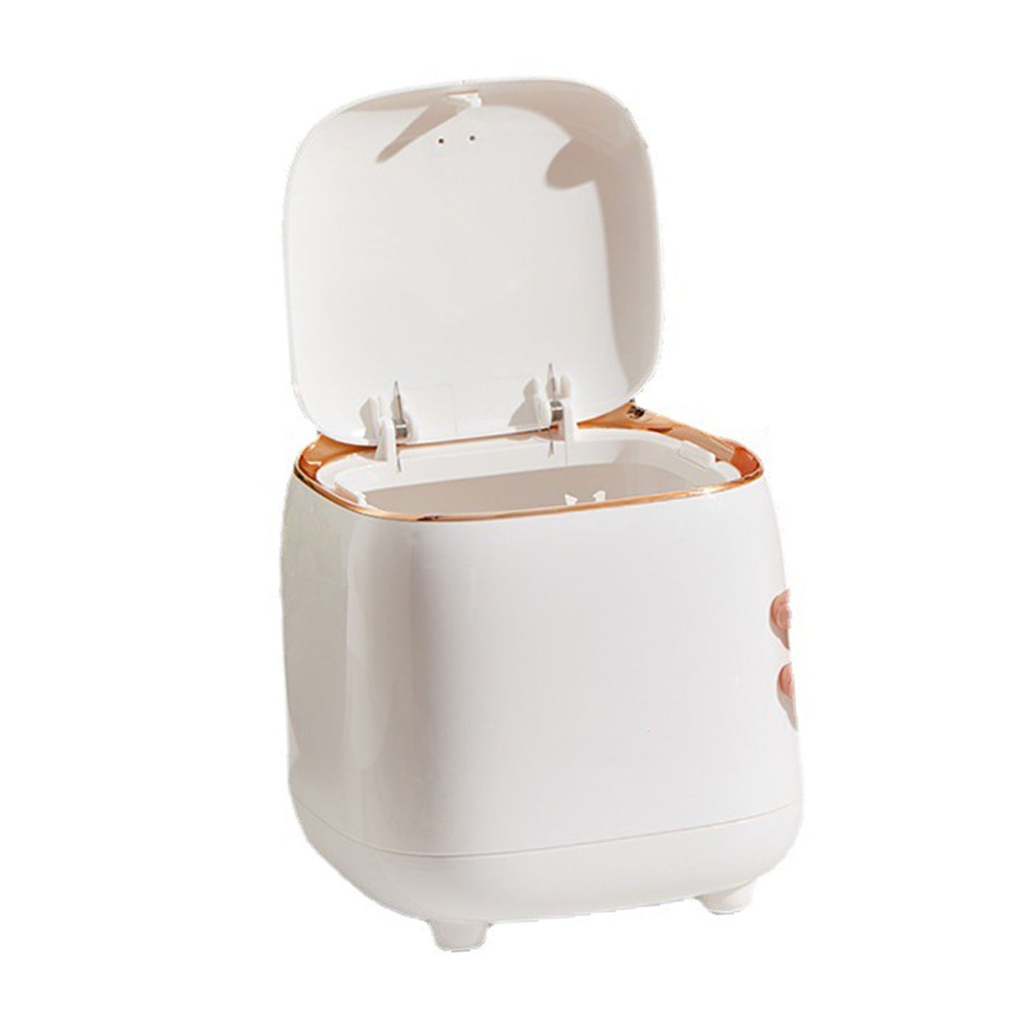Push Type Desktop Trash Bin with Lid Fashionable Double Layer Large Opening Garbage Container for Living Room V1294-YM0521-3117230042911