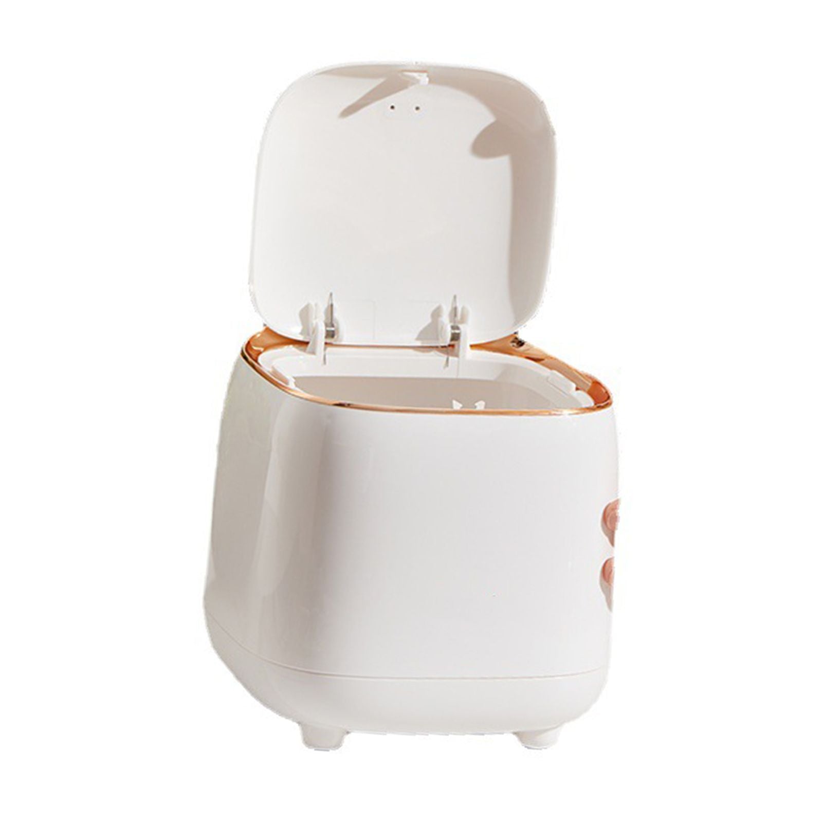 Push Type Desktop Trash Bin with Lid Fashionable Double Layer Large Opening Garbage Container for Living Room V1294-YM0521-3117230042911