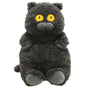 Cat Plush Toy Cute Soft Skin Friendly Fluffy Staring Short Plush Cat Hugging Sleeping Pillow for Home Black V1294-YM0521-3117230043011