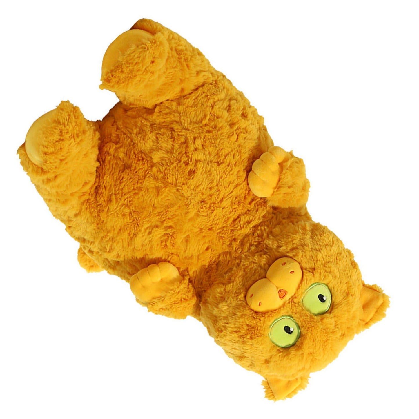 Cat Plush Toy Cute Soft Skin Friendly Fluffy Staring Short Plush Cat Hugging Sleeping Pillow for Home Brown V1294-YM0521-3117230043013