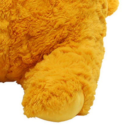 Cat Plush Toy Cute Soft Skin Friendly Fluffy Staring Short Plush Cat Hugging Sleeping Pillow for Home Brown V1294-YM0521-3117230043013
