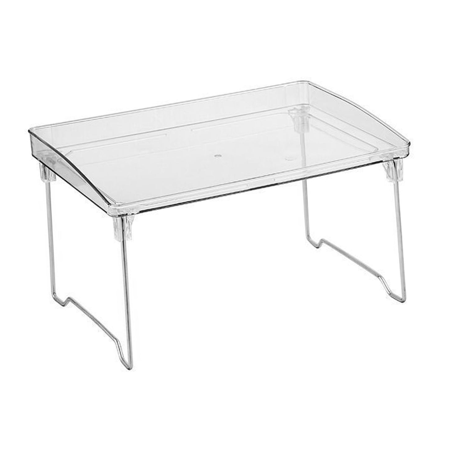 Stackable Clear Organizer Plastic Transparent Tabletop Storage Rack for Makeup Kitchen Tool Stationery One V1294-YM0521-3117230043811