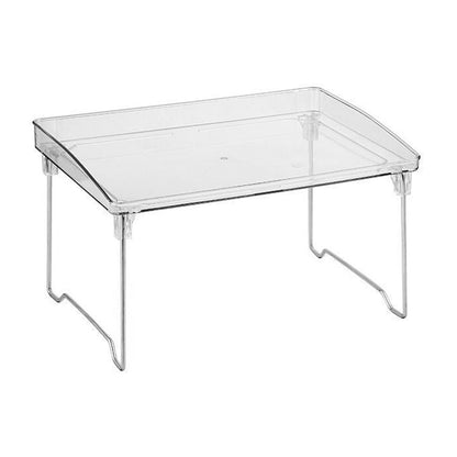 Stackable Clear Organizer Plastic Transparent Tabletop Storage Rack for Makeup Kitchen Tool Stationery One V1294-YM0521-3117230043811