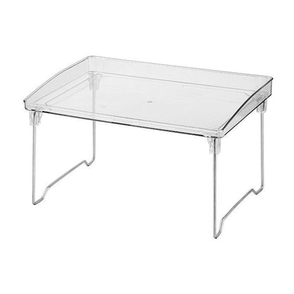 Stackable Clear Organizer Plastic Transparent Tabletop Storage Rack for Makeup Kitchen Tool Stationery One V1294-YM0521-3117230043811