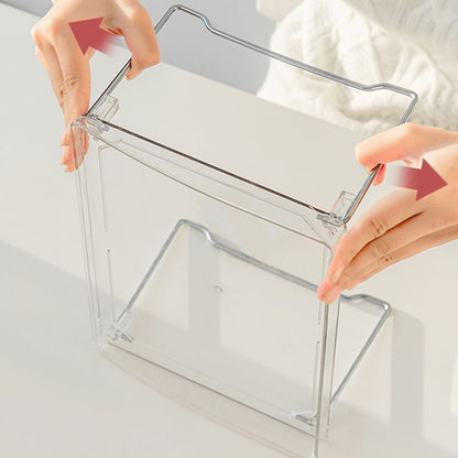 Stackable Clear Organizer Plastic Transparent Tabletop Storage Rack for Makeup Kitchen Tool Stationery One V1294-YM0521-3117230043811