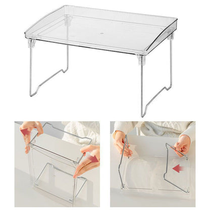 Stackable Clear Organizer Plastic Transparent Tabletop Storage Rack for Makeup Kitchen Tool Stationery One V1294-YM0521-3117230043811