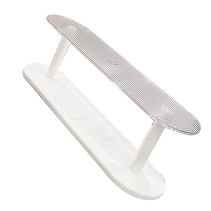 Figure Display Rack White Transparent Large Capacity Plastic Skin Care Rack Cosmetic Holder Stand Double Layer V1294-YM0521-3117230044511