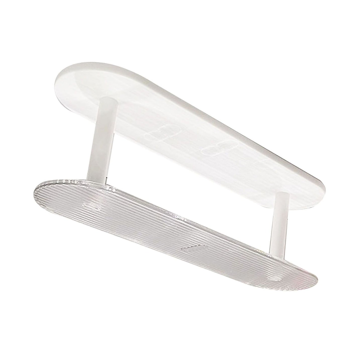 Figure Display Rack White Transparent Large Capacity Plastic Skin Care Rack Cosmetic Holder Stand Double Layer V1294-YM0521-3117230044511