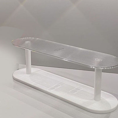Figure Display Rack White Transparent Large Capacity Plastic Skin Care Rack Cosmetic Holder Stand Double Layer V1294-YM0521-3117230044511