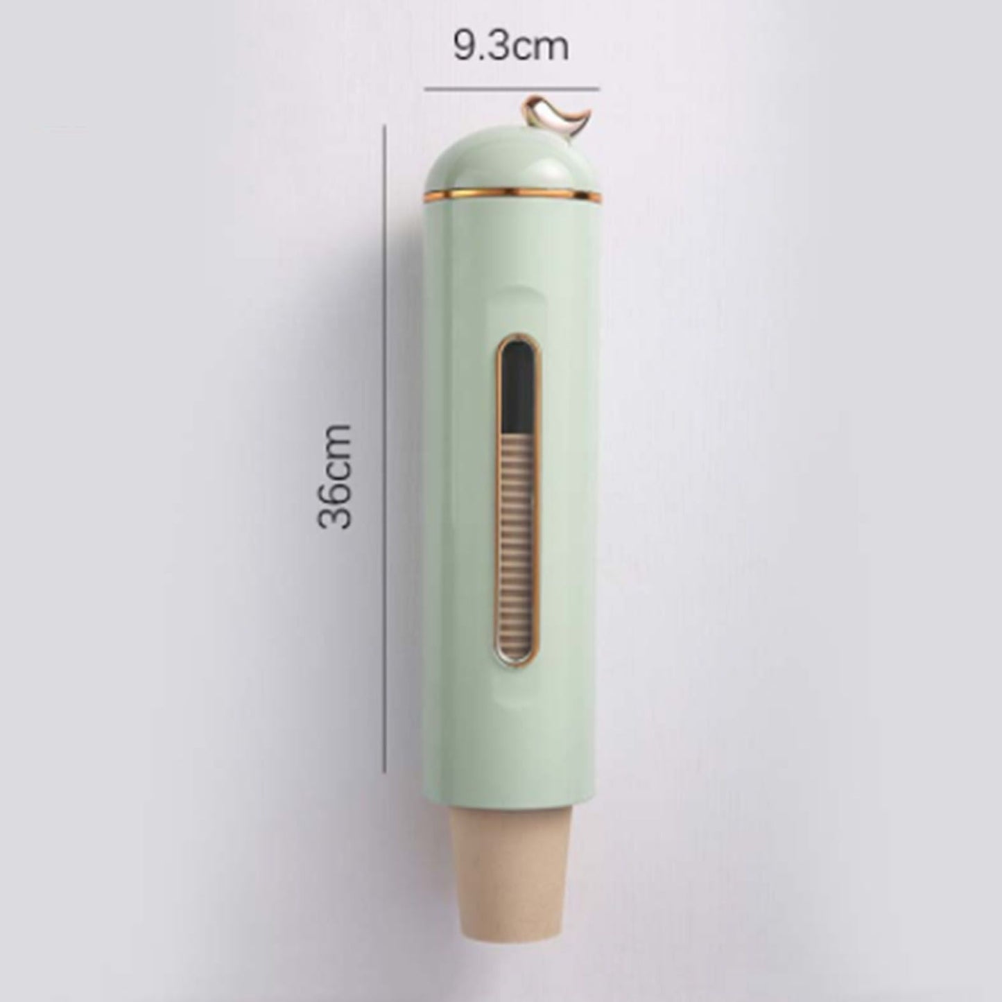 Disposable Paper Cup Organizer Large Capacity Automatic Wall Mounted Cup Dispenser for Home Office Green V1294-YM0521-3117230044812