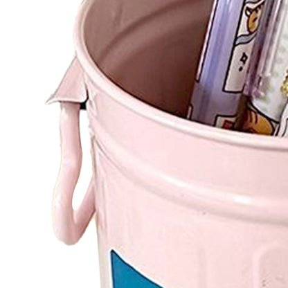 Pen Holder Metal Large Capacity Cute Practical Office Desk Pencil Holder for Study Classroom Pink Free Size V1294-YM0521-3117230045311