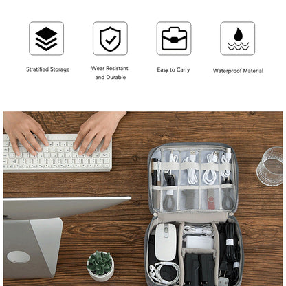 Portable Cord Bag Electronic Accessories Carry Case Waterproof Electronic Storage Bag for Chargers Hard V1294-YM0521-3117230048911
