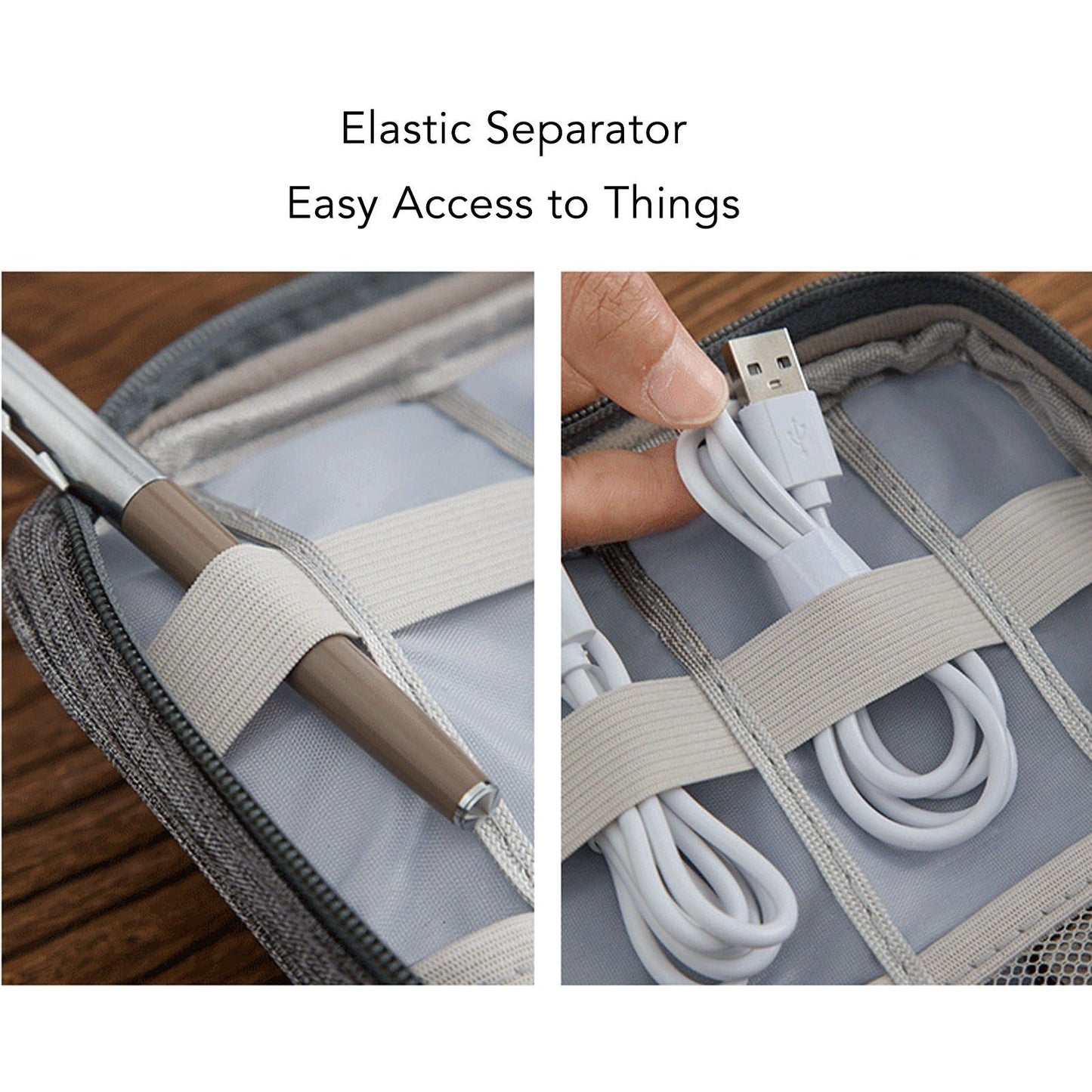Portable Cord Bag Electronic Accessories Carry Case Waterproof Electronic Storage Bag for Chargers Hard V1294-YM0521-3117230048911