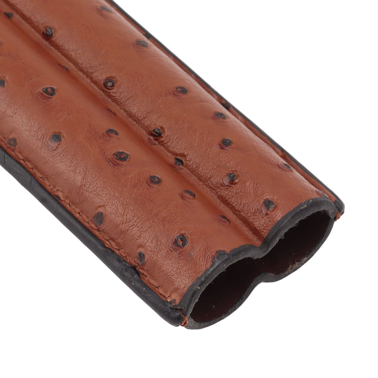 Cigar Case Holder PU Leather Brown 2 Finger Cigar Carrying Case with Front Pocket Portable for Anniversary V1294-YM0521-3117230050711