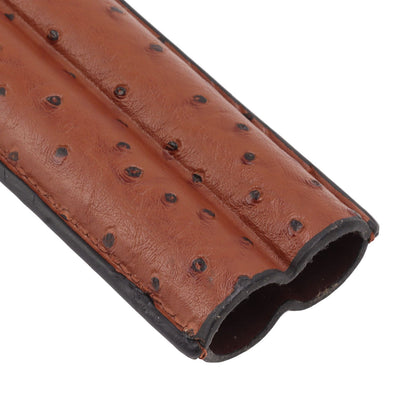 Cigar Case Holder PU Leather Brown 2 Finger Cigar Carrying Case with Front Pocket Portable for Anniversary V1294-YM0521-3117230050711