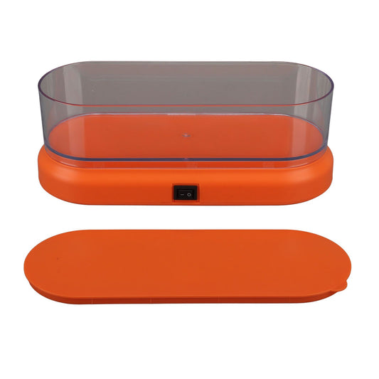 Mini Cleaning Machine Low Noise Portable Ultrasound Cleaner for Jewelry Glasses Makeup Brush Orange V1294-YM0521-3117230052613