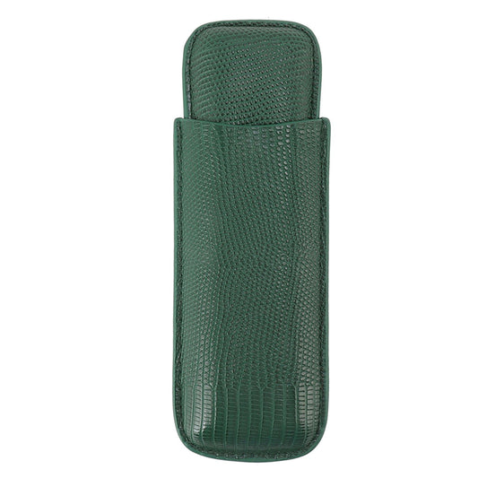 Cigar Case Fashion Elegant Portable Sturdy Crocodilian Skin Texture Faux Leather 2 Fingers Cigar Holder V1294-YM0521-3117230052811