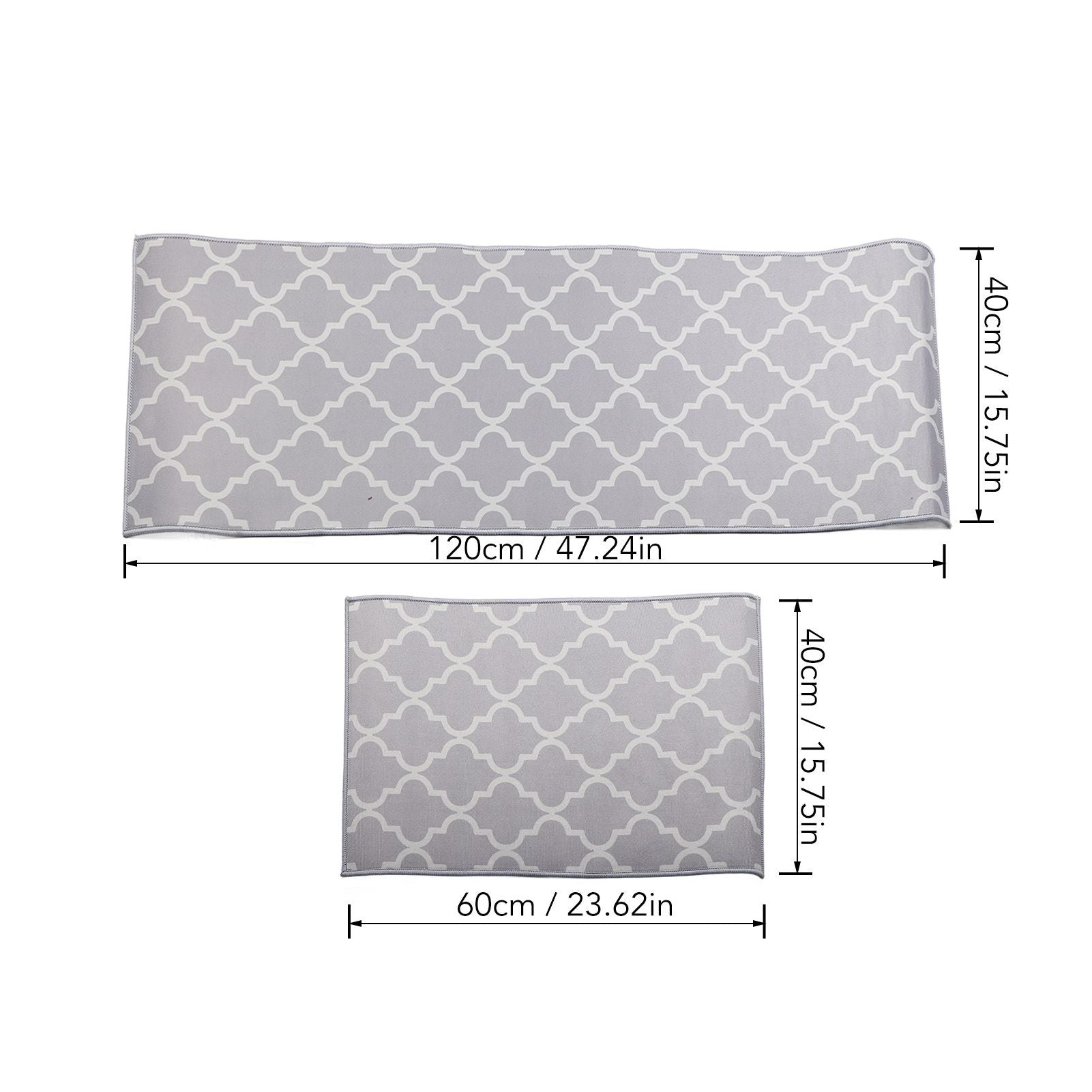 2Pcs Kitchen Mat Dustproof Floor Mat Rug Home Decoration for Office Hotel V1294-YM0521-3117230053111
