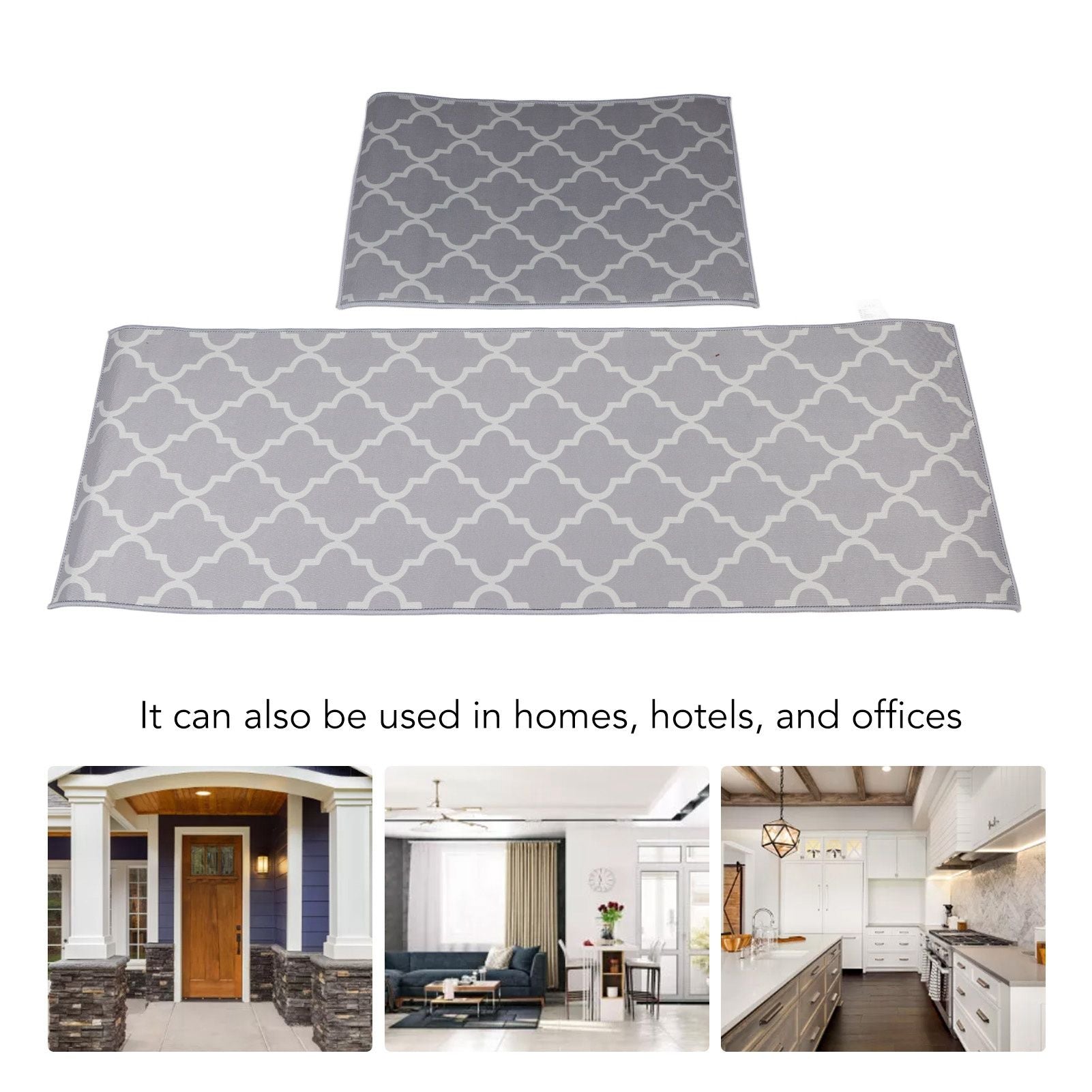 2Pcs Kitchen Mat Dustproof Floor Mat Rug Home Decoration for Office Hotel V1294-YM0521-3117230053111