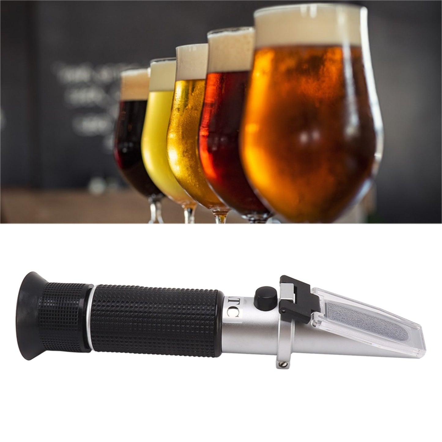 Brix Meter Refractometer Light Weight Handheld Refractometer Durable Alcohol Volume Measurement Tool for Home V1294-YM0521-3117230055411