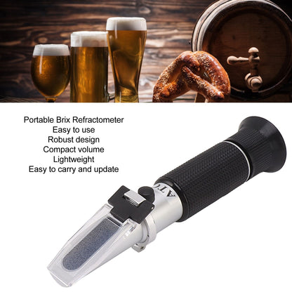 Brix Meter Refractometer Light Weight Handheld Refractometer Durable Alcohol Volume Measurement Tool for Home V1294-YM0521-3117230055411
