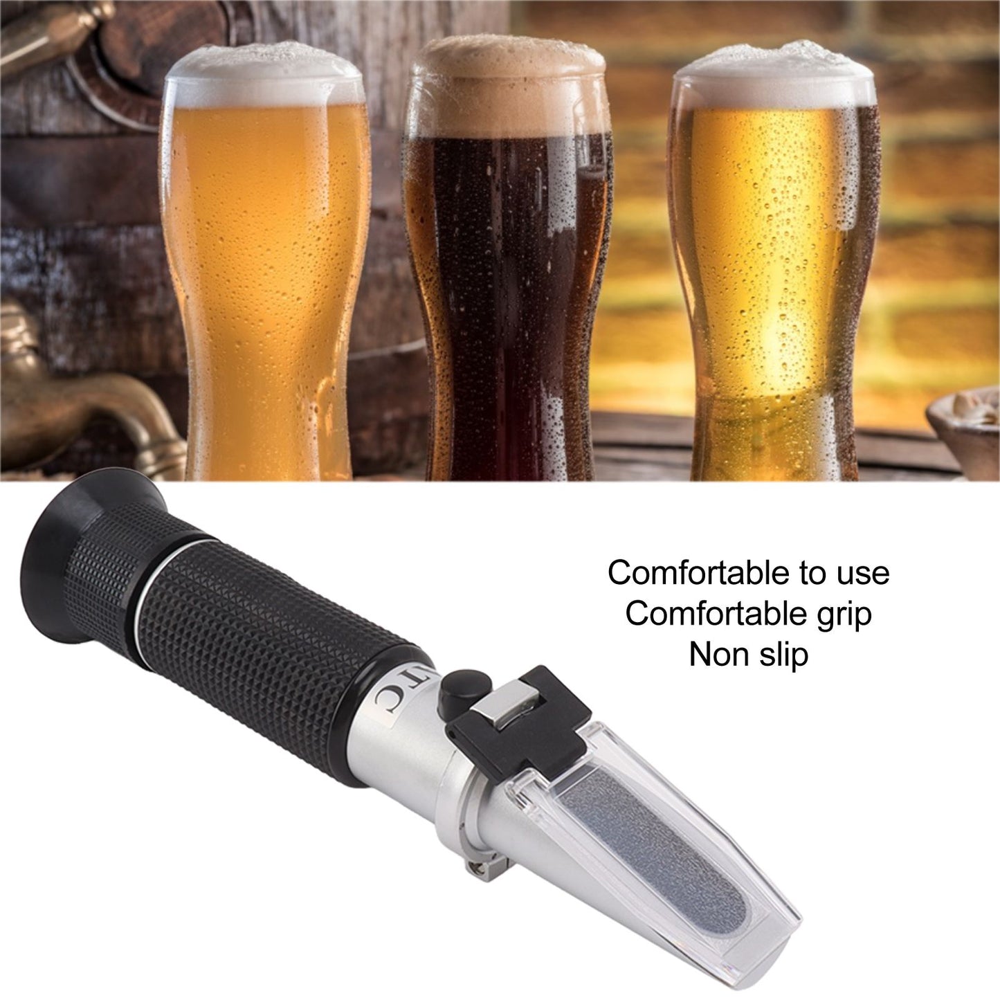 Brix Meter Refractometer Light Weight Handheld Refractometer Durable Alcohol Volume Measurement Tool for Home V1294-YM0521-3117230055411