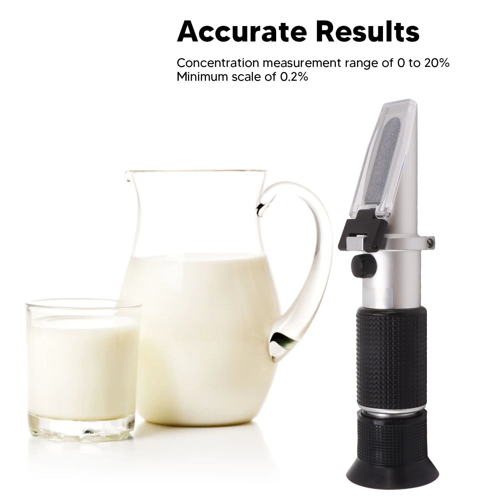 Milk Meter Refractometer 0 to 20 Percent Handheld Refractometer with Auto Temp Compensation for Protein V1294-YM0521-3117230055511