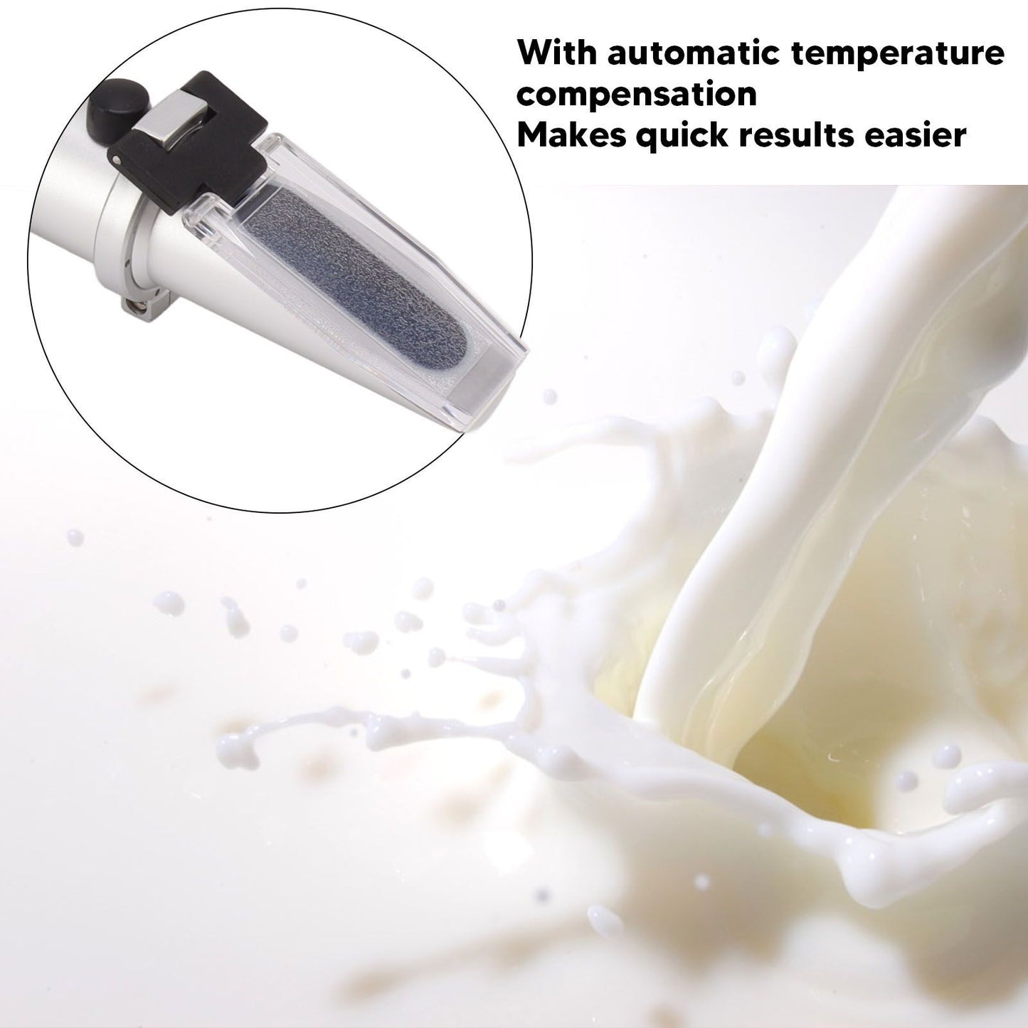 Milk Meter Refractometer 0 to 20 Percent Handheld Refractometer with Auto Temp Compensation for Protein V1294-YM0521-3117230055511