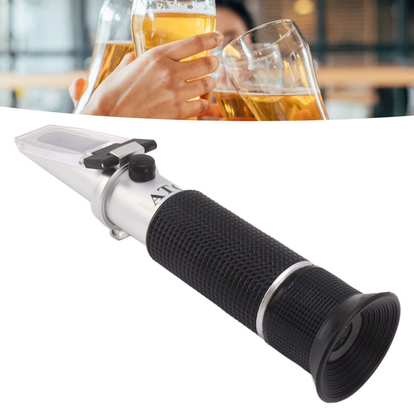 Brix Meter Refractometer 10-30% Aluminum Portable Handheld Sugar Content Hydrometer for Fruit Honey Other V1294-YM0521-3117230055711