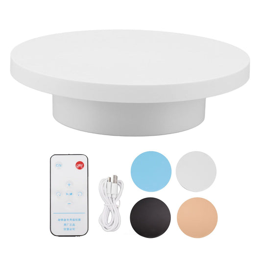 Rotating Display Stand White Plug in Remote Control Load Bearing 3kg Automatic Rotating Stand for Products V1294-YM0521-3117230059212