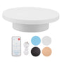 Rotating Display Stand White Plug in Remote Control Load Bearing 3kg Automatic Rotating Stand for Products V1294-YM0521-3117230059212