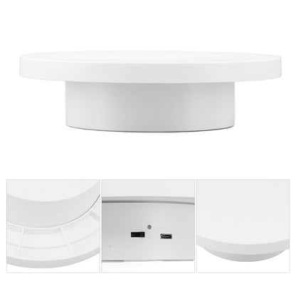 Rotating Display Stand White Plug in Remote Control Load Bearing 3kg Automatic Rotating Stand for Products V1294-YM0521-3117230059212