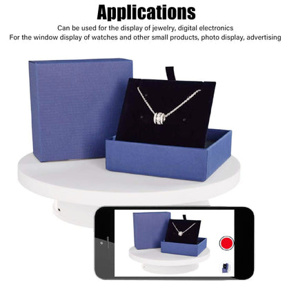 Rotating Display Stand White Plug in Remote Control Load Bearing 3kg Automatic Rotating Stand for Products V1294-YM0521-3117230059212