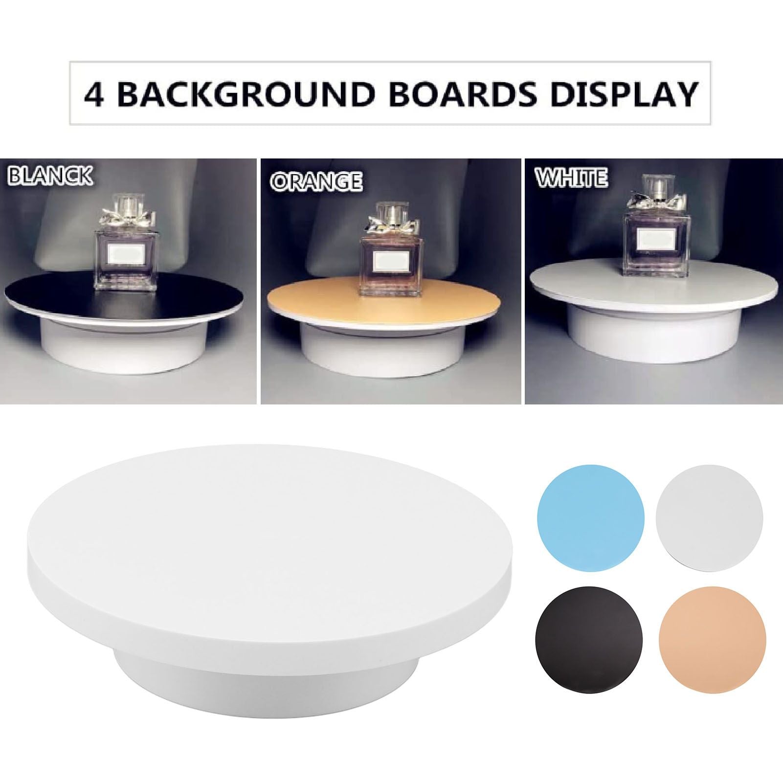 Rotating Display Stand White Plug in Remote Control Load Bearing 3kg Automatic Rotating Stand for Products V1294-YM0521-3117230059212