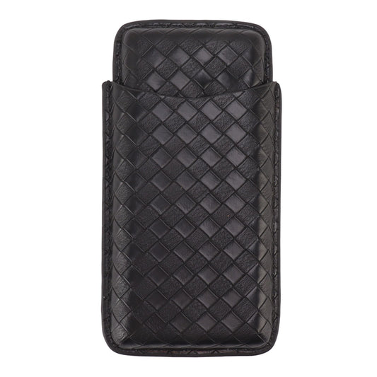 3 Sticks Portable Cigar Case Leather Cigar Humidors Travel Moisturizer Cigar Case for Men Gifts Black V1294-YM0521-3117230059911