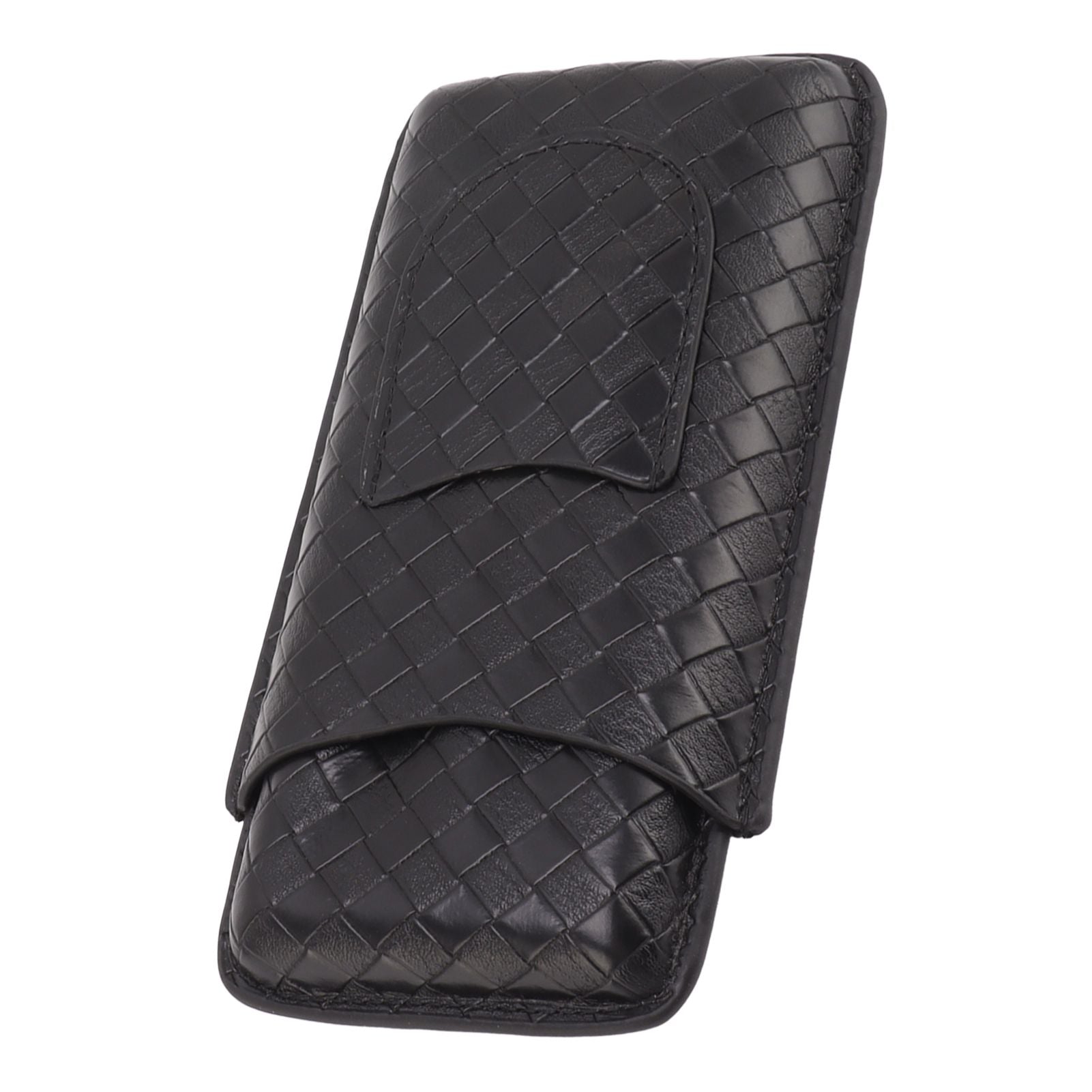 3 Sticks Portable Cigar Case Leather Cigar Humidors Travel Moisturizer Cigar Case for Men Gifts Black V1294-YM0521-3117230059911