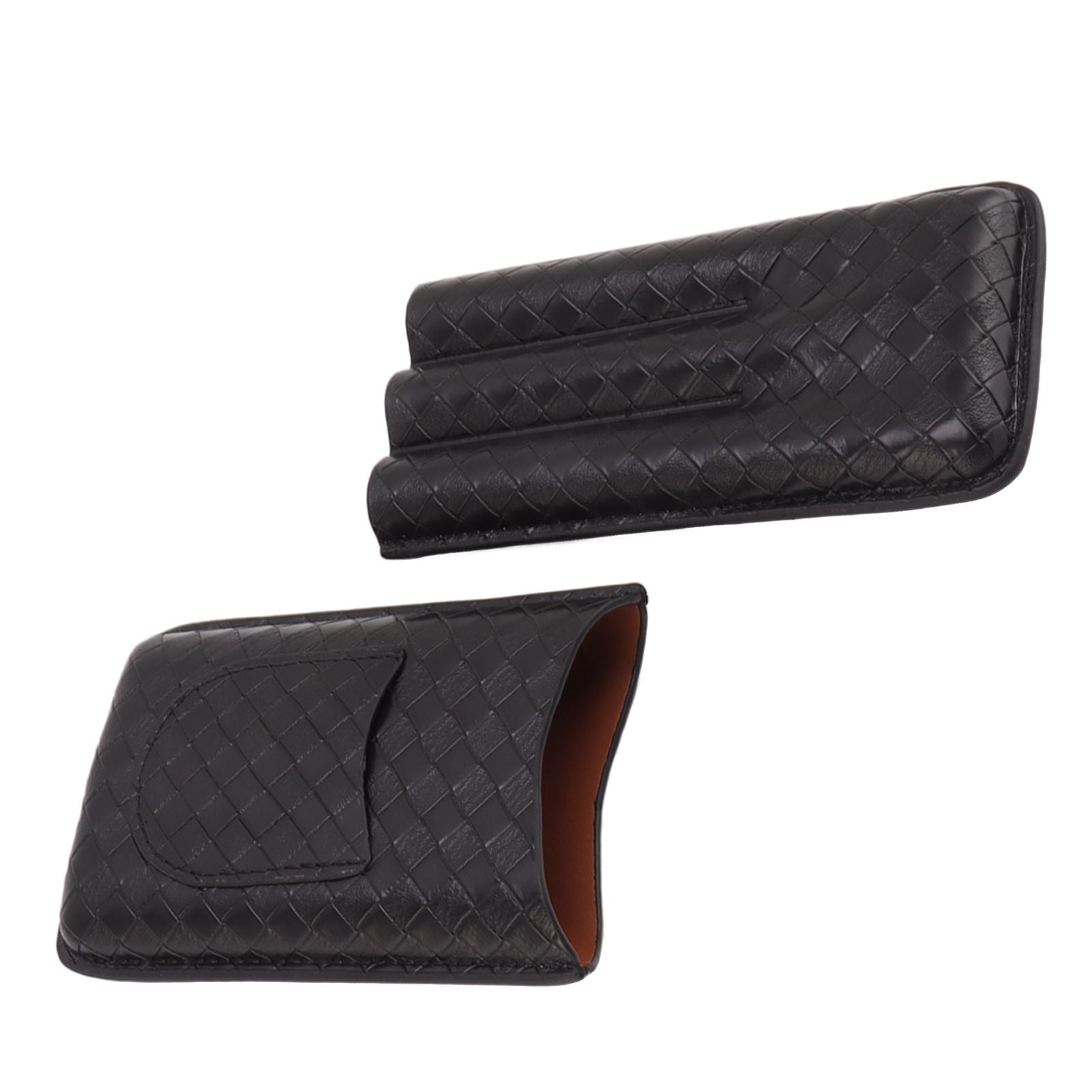 3 Sticks Portable Cigar Case Leather Cigar Humidors Travel Moisturizer Cigar Case for Men Gifts Black V1294-YM0521-3117230059911