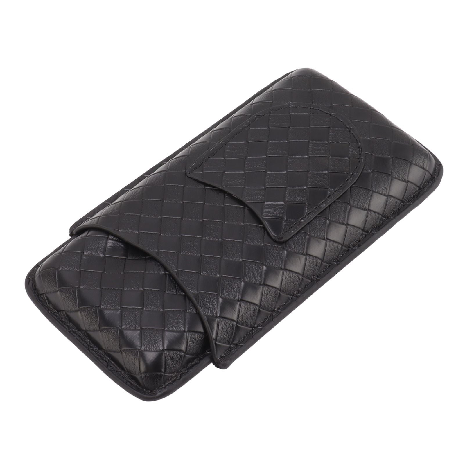 3 Sticks Portable Cigar Case Leather Cigar Humidors Travel Moisturizer Cigar Case for Men Gifts Black V1294-YM0521-3117230059911
